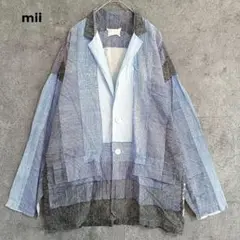 mii インド製 コットン100% シャツジャケット　ゆるだぼ オーバー　S
