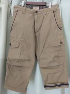 カーゴパンツ ベージュ　七分丈　メンズ　Mサイズ