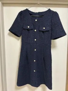 DAZY 女性用エレガントなボタン装飾ボディコンドレス
