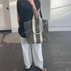 【美品】Dish（es）Coolerbag カーキ 保冷バッグ付きトートバッグ