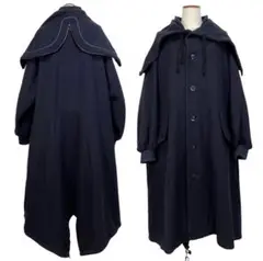 2019aw ヨウジヤマモト ワイズy's 2way変形フードウールロングコート