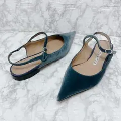 PELLICO ペリーコ バックスリング パンプス 青 38
