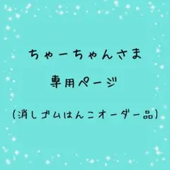 ちゃーちゃんさま専用ページ