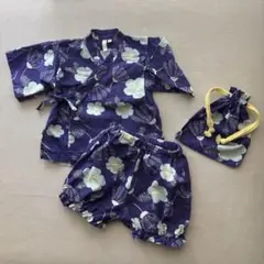 Samansa Mos2 Lagom サマンサモスモス　花柄甚平　S