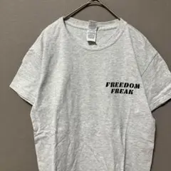 ギルダン　バックロゴプリントTシャツ(S)ライトグレー　クルーネックコットン