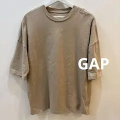 【美品】GAP ベージュ 半袖Tシャツ S 厚手