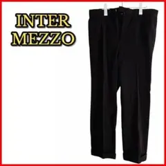 【INTERMEZZO】ブラウン Lサイズ相当 メンズパンツ 秋冬 無地 厚め