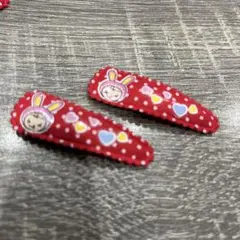 メゾピアノ　ヘアピン　レッド