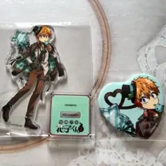 2点セット⭐️地縛少年花子くん ファミマ 缶バッジ チョコミント 源 光 アクスタ