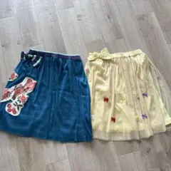 美品　ヴァナヴァナ　VanaVana 2枚セットスカート　130 140 レース