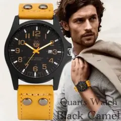 腕時計　ツートン アナログ メンズ クォーツ 時計 高品質 レザー ファッション