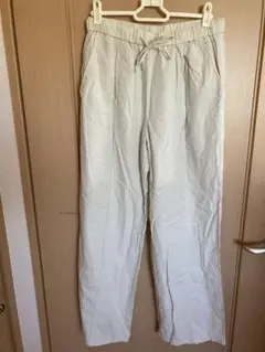 GU リネンブレンドプルオンパンツ M