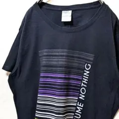 ポート&カンパニー アスームナッシング デカロゴ Tシャツ ブラック黒L古着