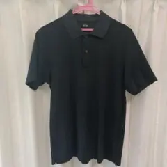UNIQLO ブラック エアリズムコットンカノコポロシャツ M