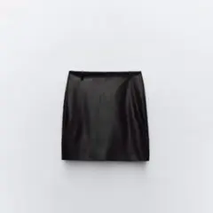 ZARA フェイクレザー スカート Sサイズ ブラック