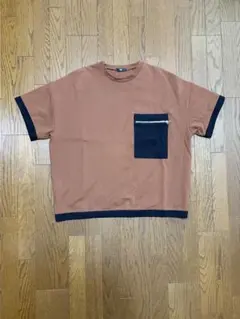 HARE ブラウン ZIPポケットハイショクカットソー