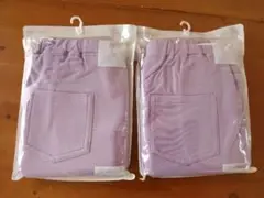 【新品未開封】gu サマナルパンツ　10分丈　紫　保育園着