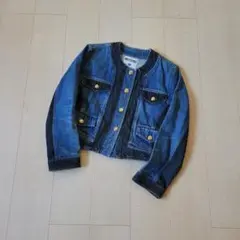 MOSCHINO★アーカイブ デニムノーカラージャケット モスキーノ