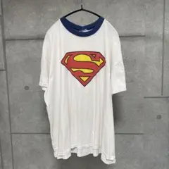 海外輸入品　90s SUPER MAN スーパーマン　リンガーT ヴィンテージ