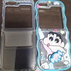 しんちゃん zフリップ5ケース カラフルデザイン