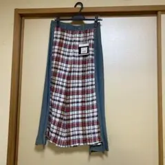 チェック柄デニムパンツ　ツモリチサト新品未使用