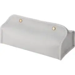 グレー合成皮革ティッシュボックス