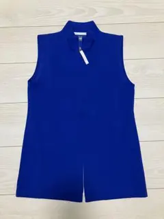イネドINEDジャージ素材ノースリーブ　フルジップ　レディーストップス