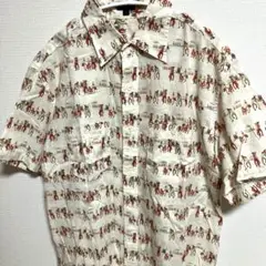 GOLIKE-O 御来光　シャツ　希少　日本製　美品　総柄　半袖シャツ