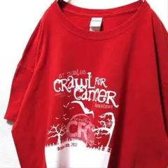 ギルダン セントチャールズクロールフォアキャンサー Tシャツレッド赤XL古着