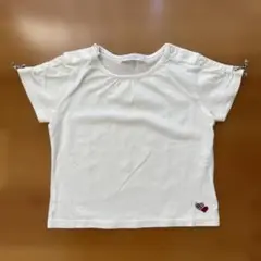 バーバリー　ホワイト Tシャツ ハート刺繍