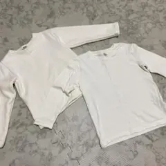 ホワイト 長袖カットソー 2枚セット