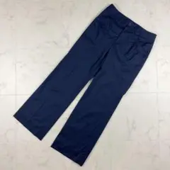 美品 バーバリー ゴルフウェア ストレートパンツ ネイビー サイズ9*QB75