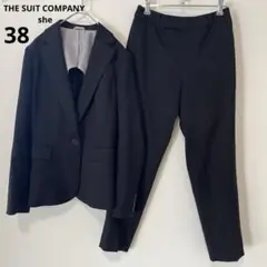 THE SUIT COMPANY she ブラック パンツスーツ セットアップ