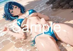 A4サイズアートポスター 1点もの 美女ポスター最高品質 E-G-２６