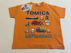 【新品】トミカ×はぴだんぶい Tシャツ オレンジ 100