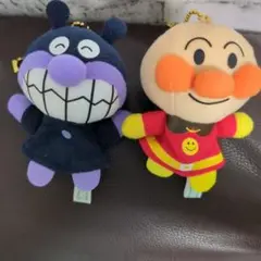 アンパンマン　ふわふわ指人形　アンパンマン　バイキンマン　2個セット