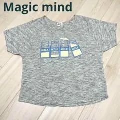 magic mind マジックマインド ミルクパックプリント 半袖 Tシャツ 灰