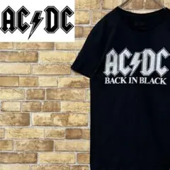 AC/DC　エーシーディーシー　Tシャツ　半袖　ビッグプリント　ブラック　黒　S