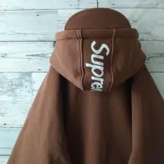 大人気☆シュプリーム 刺繍スモールボックスロゴ フードロゴ フルジップ パーカー