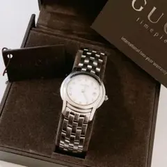 GUCCI / 5500L 11Pダイヤ ホワイトシェル腕時計