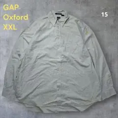 【一点物】GAP Oxford XXL ストライプボタンダウンシャツ