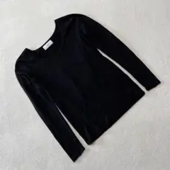 AZUL BY MOUSSY ニット 長袖 ブラック クルーネック シンプル M