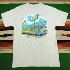 古着　Tシャツ　ビンテージ　バックプリント　車　ハワイ　90s　霜降り