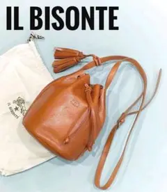 【 IL BISONTE 】超 美品 ✨ 巾着 ショルダーバッグ タッセル付き