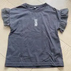 フリル付きグレーTシャツ 120サイズ