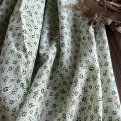 NEW❣️コットン生地 大人可愛いグリーン小花 幅150×200cm延長可
