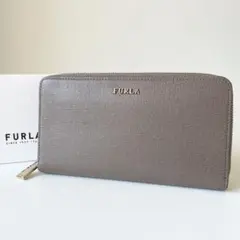 【極美品】FURLA 長財布 バビロン ジップアラウンド XL グレージュ