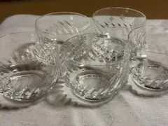 クリスタルガラス カットデザイン グラス 5個セット