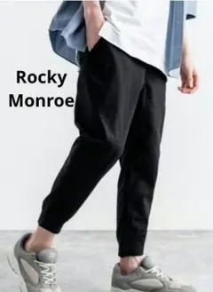 RockyMonroe リネンコットンジョガーパンツ　ブラック　ユニセックス　M