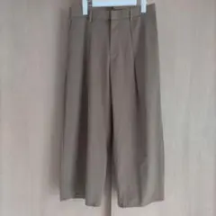 gu バレルレッグスラックス M ベージュ
